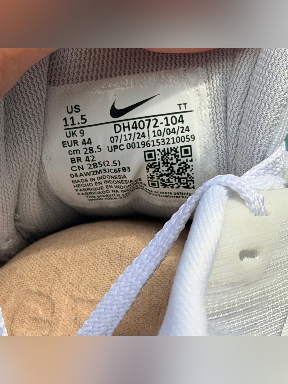 NIKE WOMEN’S AIR ZOOM PEGASUS 39 SNEAKERS WHITE/GOLD/PINK DH4072-104 - Picture 5 of 5